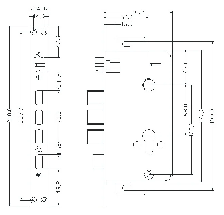 3S01 TTLock Fingerprint Door Viewer Lock Lock Body